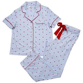 Womens Dreaming of Jules Short Sleeve Heart Pajama Set