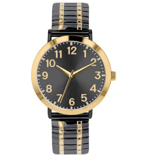 Mens Gunmetal Sunray Dial Analog-Quartz Watch - 50518U-07-G36
