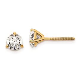 Pure Fire 14kt. Yellow Gold 1ctw. Screwback Diamond Earrings