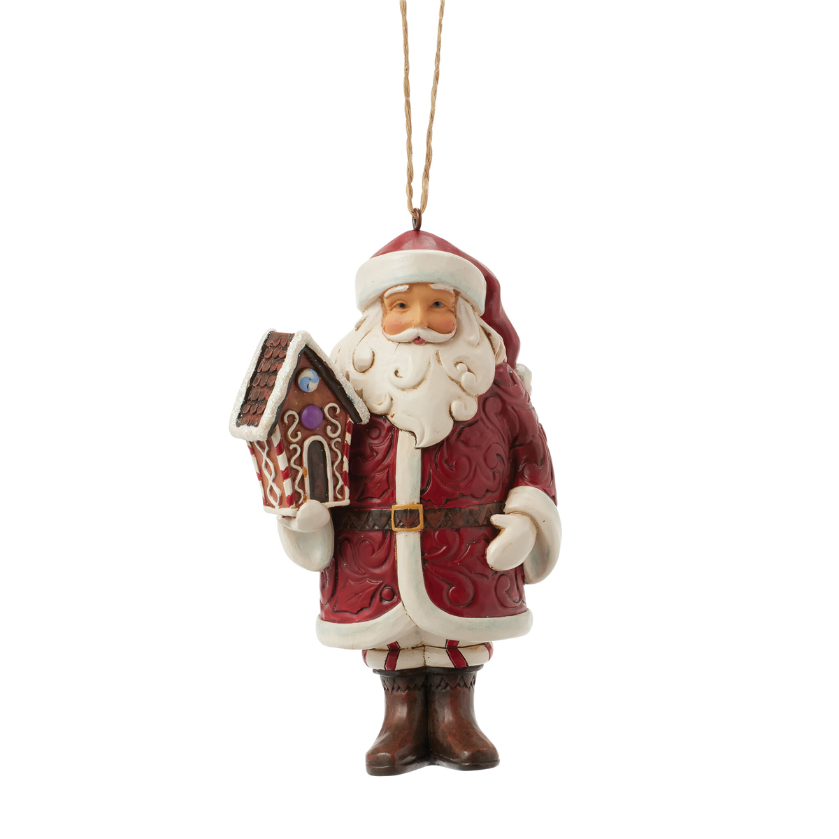 Jim Shore Heartwood Creek Gingerbread Santa Christmas Ornament