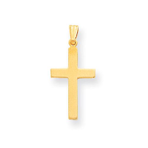 Unisex Gold Classics(tm) 14kt. Yellow Gold Polished Cross Pendant