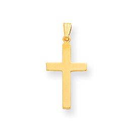 Unisex Gold Classics(tm) 14kt. Yellow Gold Polished Cross Pendant