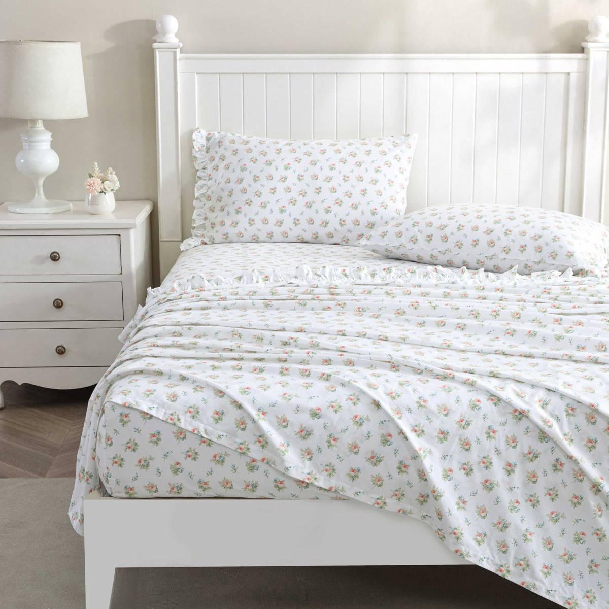 Laura Ashley Roseford 100% Cotton Floral Sheet Set