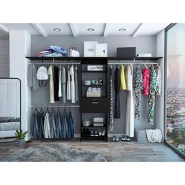 FM FURNITURE Broncos Dark Walnut 3 Drawers Closet