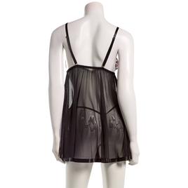 Womens Spree Intimates Floral Lace & Mesh Babydoll 22281A