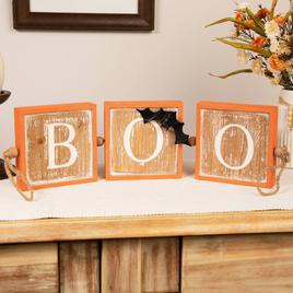 Northlight 27.5in. Beige and Orange BOO Halloween Hanging Banner