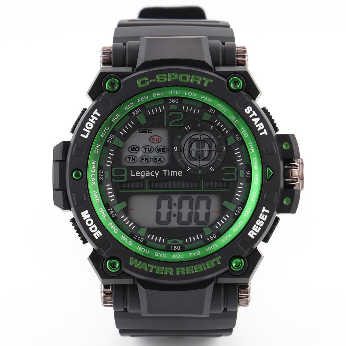 Mens C-Sport Digital Watch - 26-085W-GREEN