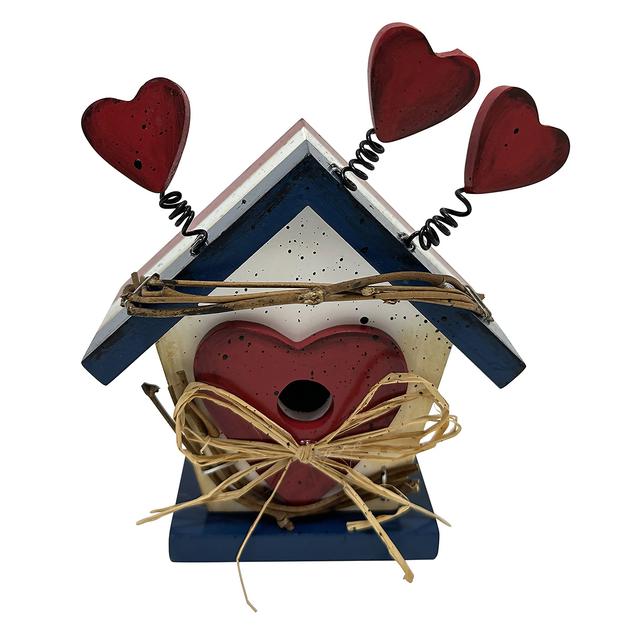 Patriotic Theme Mini Decorative Birdhouse