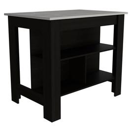 FM FURNITURE Brooklyn Ibiza Marble Top Kitchen Island