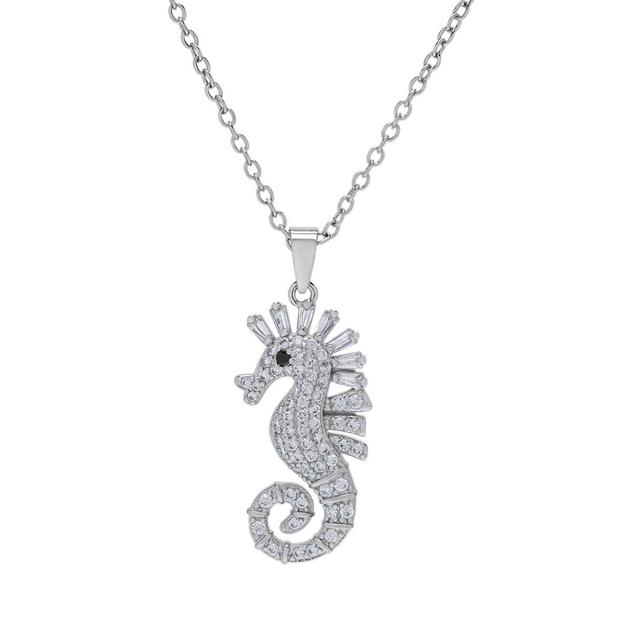 CZ Seahorse Pendant Necklace