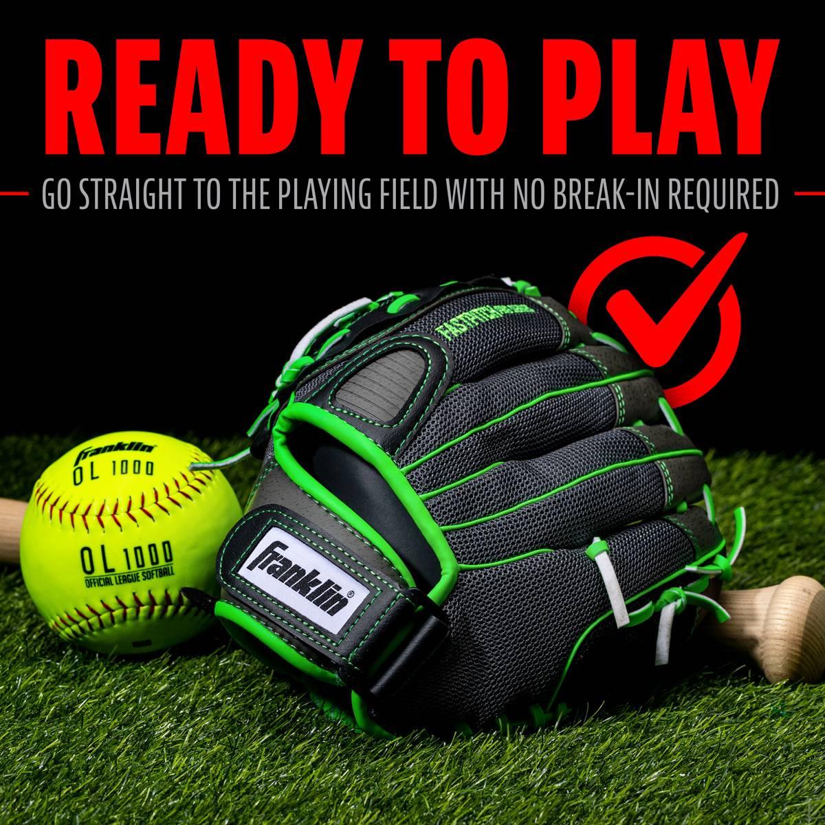 Franklin® 12in Windmill Softball Glove - Grey/Lime