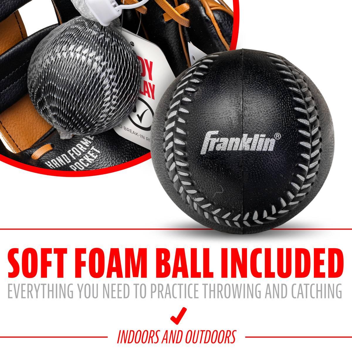 Franklin® 9.5in. Tee Ball Glove and Ball  - Black/Tan