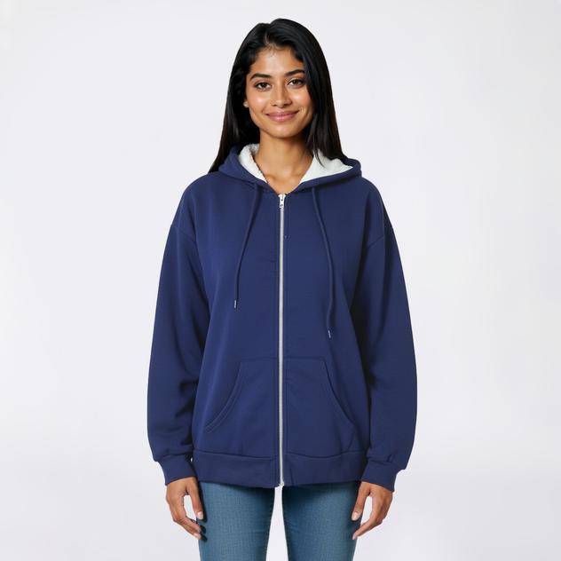 Juniors Jolie & Joy Sherpa Lined Fleece Zip Hoodie