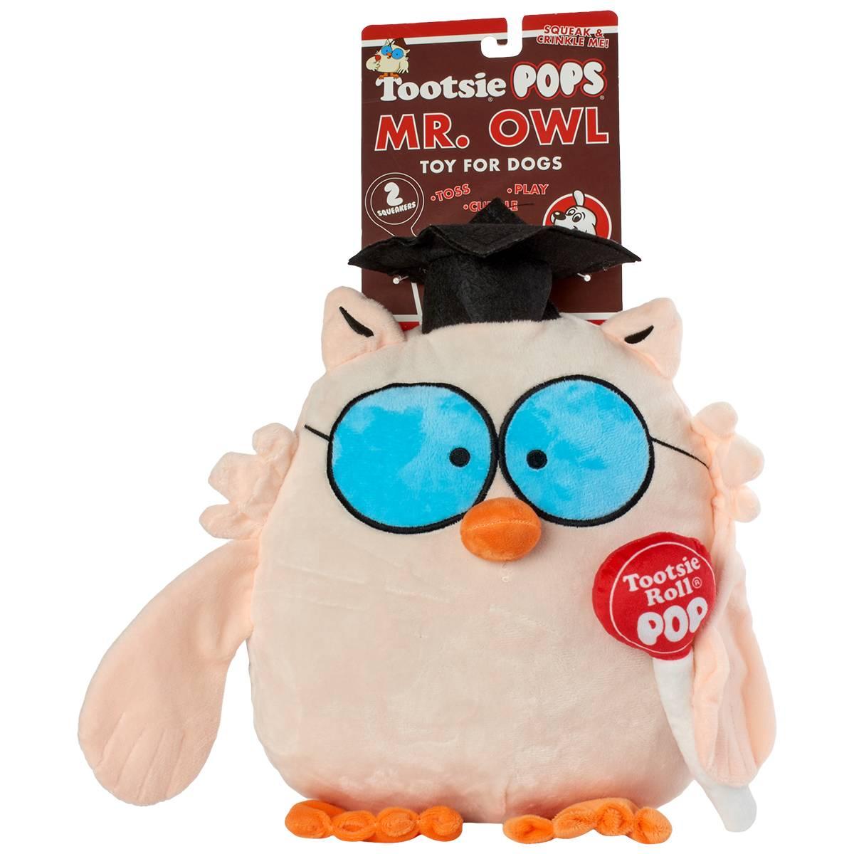 18in. Tootsie Pop Owl Jumbo Plush Dog Toy