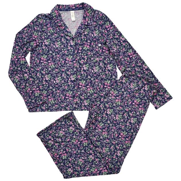 Petite Jessica Simpson Long Sleeve Mini India Flowers Pajama Set