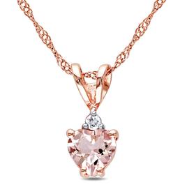 Gemstone Classics(tm) 10kt. Rose Gold Heart Shaped Pendant