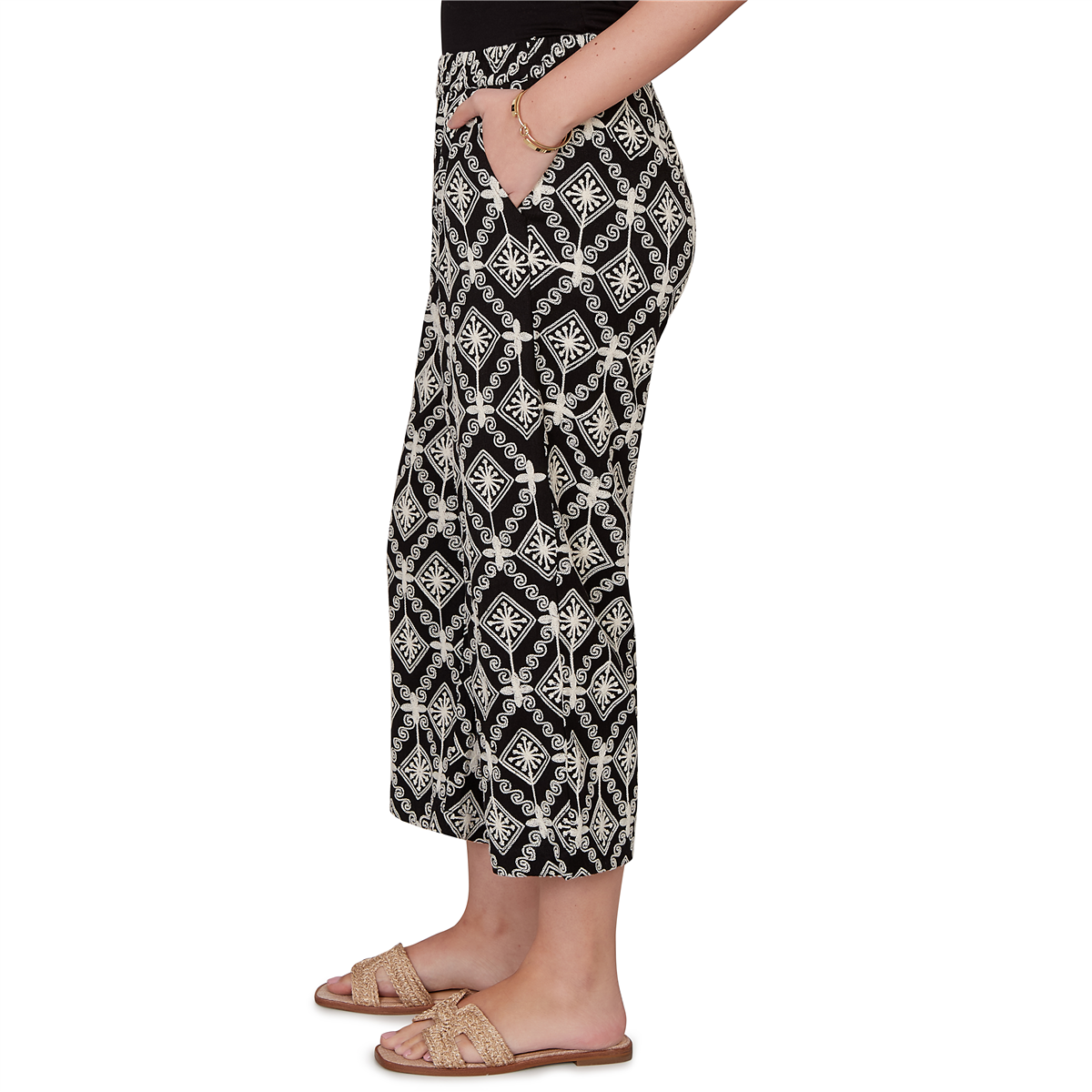 Womens Skye’s the Limit Terra Tropic Embroidery Wide Leg Pants