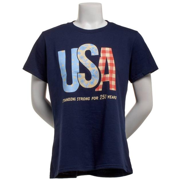 Womens Home of the Brave USA Collage Tee