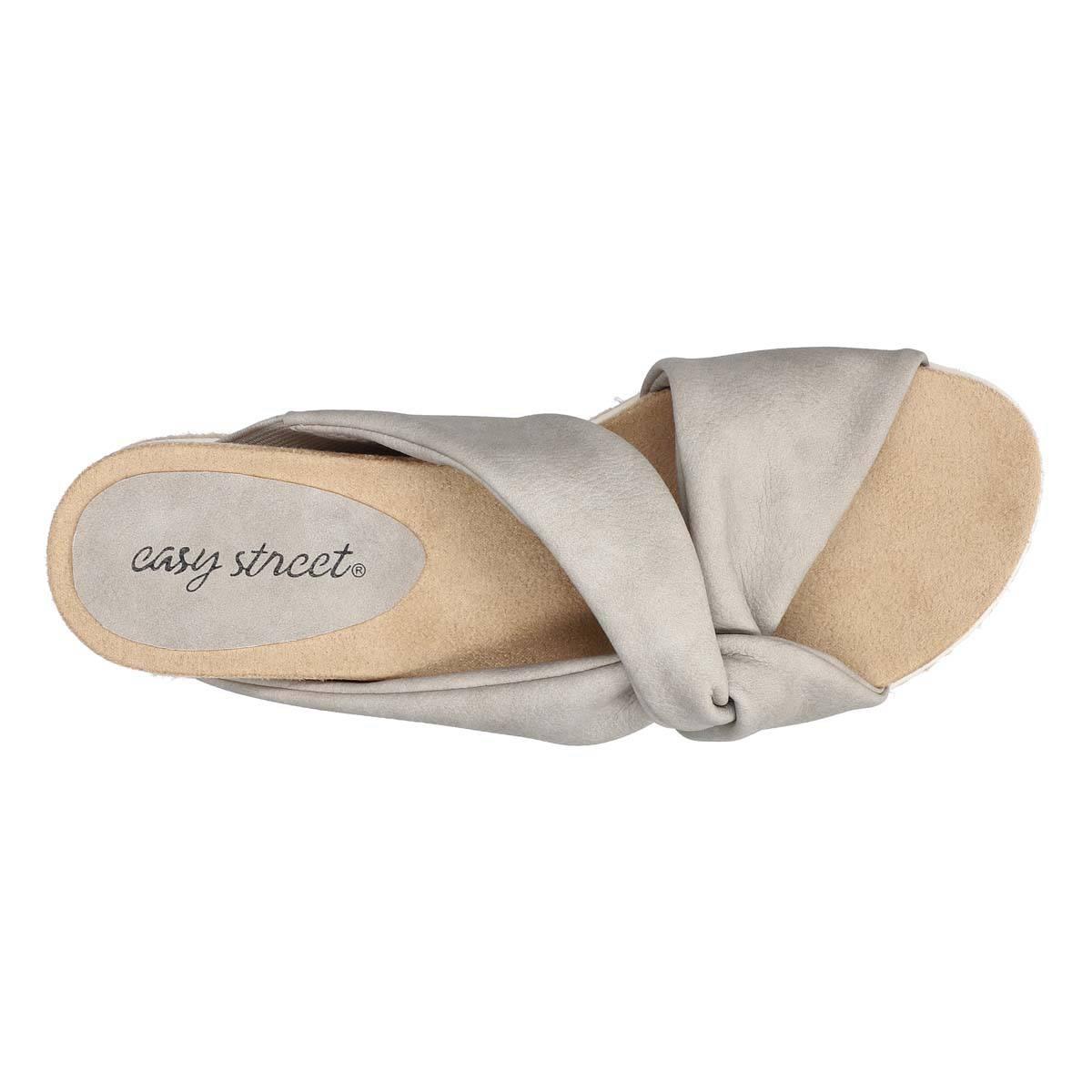 Womens Easy Street Ja Knotted Wedge Slide Sandals