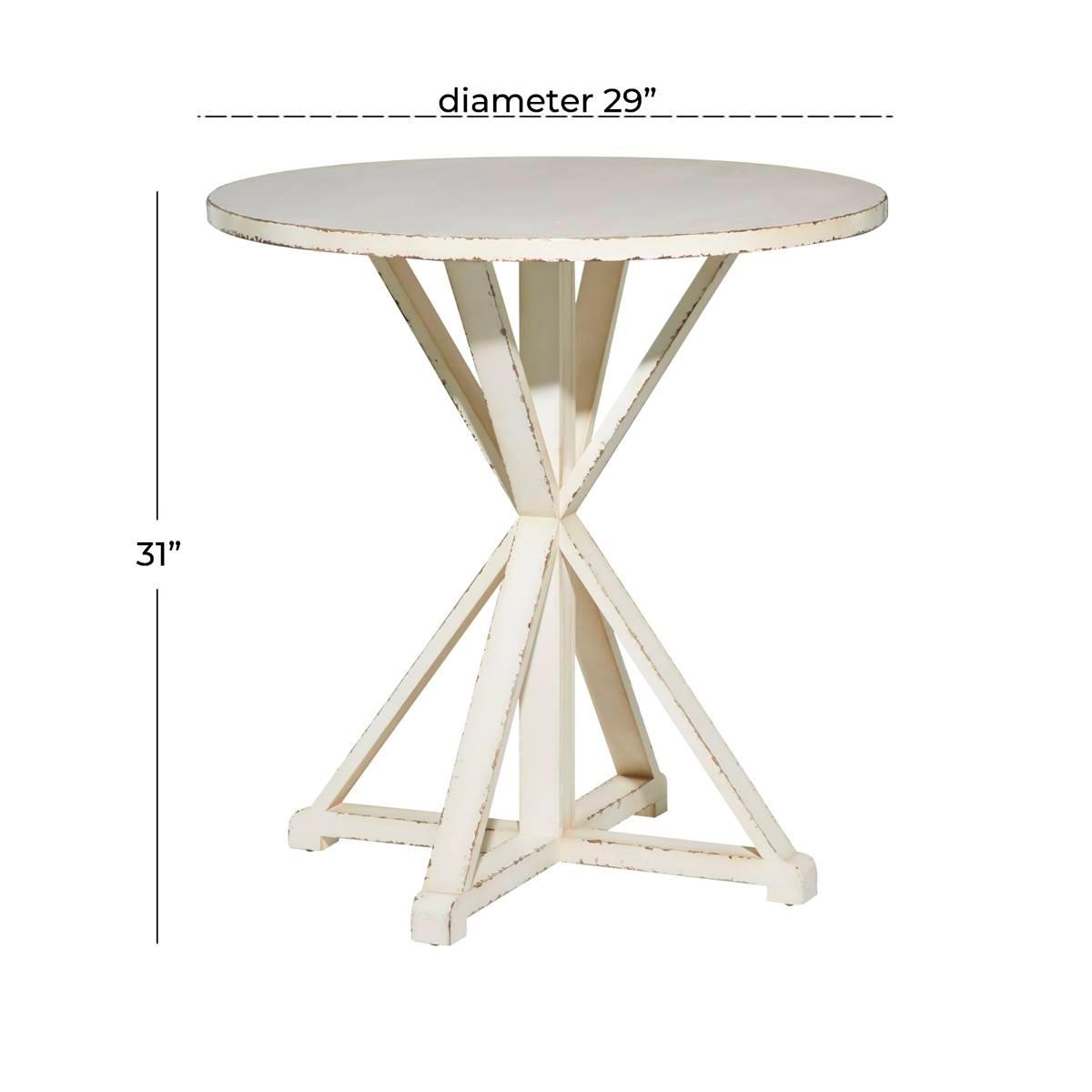 9th & Pike® White Wood Farmhouse Accent Table