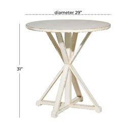 9th & Pike® White Wood Farmhouse Accent Table