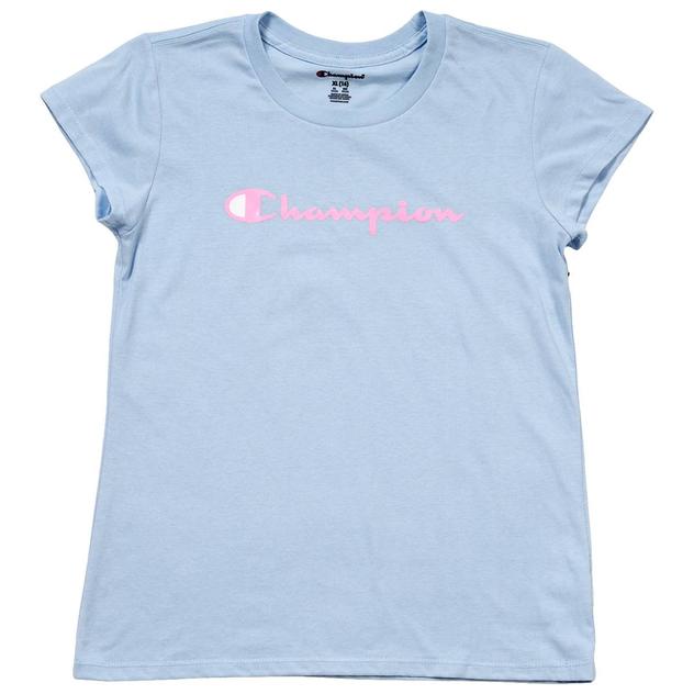 Girls (7-16) Champion® Short Sleeve Script Tee