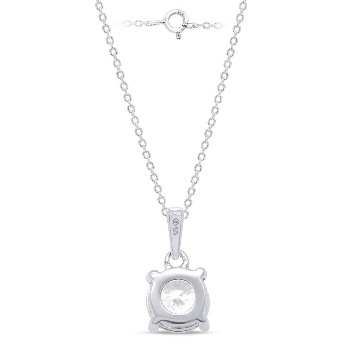 Nova Star® Sterling Silver Lab Grown Diamond Solitaire Pendant