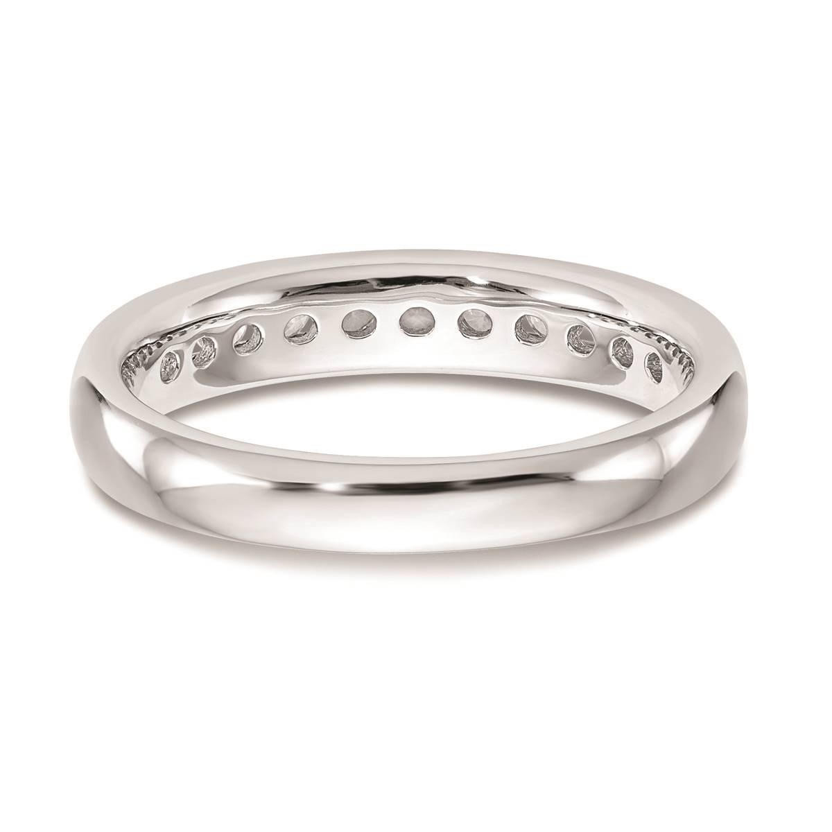Pure Fire 14kt. White Gold Lab Grown 11-Stone Channel Band