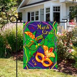 Northlight Seasonal Mardi Gras Beads Outdoor Garden Flag