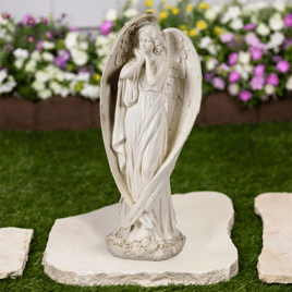 Northlight Standing Angel with Wings Outdoor Garden Statue