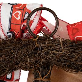 Northlight Seasonal Ribbon and Twig Valentine''s Day Wreath