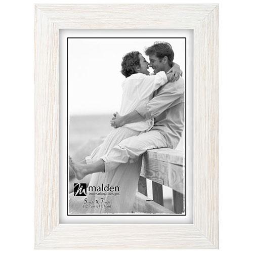 Malden White Wash Linear Frame - 5x7