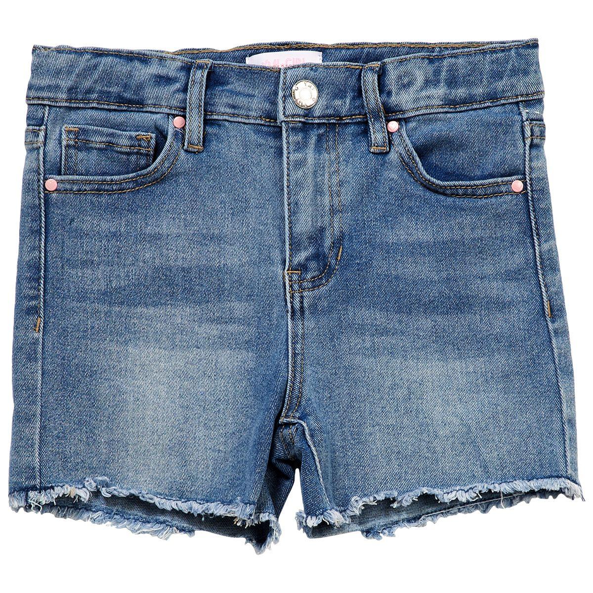 Girls (4-6x) YMI® Frayed Shorts w/ Strawberry Bow Back Pockets