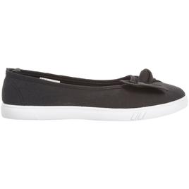 Womens Ashley Blue Canvas with Bow Slip On Flats