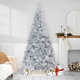 Northlight 9ft. Silver Tinsel Christmas Tree