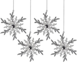 Northlight 4ct. Glitter Snowflakes Christmas Ornaments