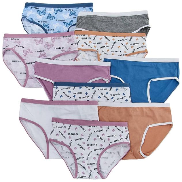 Girls Bebe 10pk. Butterfly Bikini Underwear