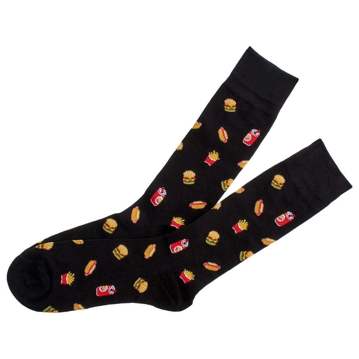 Mens Davco(R) Junk Food Crew Socks