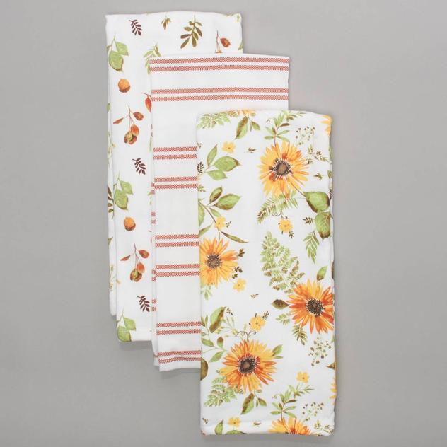 No. 918 Sunflower Garden 3pk. Kitchen Towels
