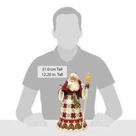 Jim Shore Santa Cardinal on Hand Christmas Figurine