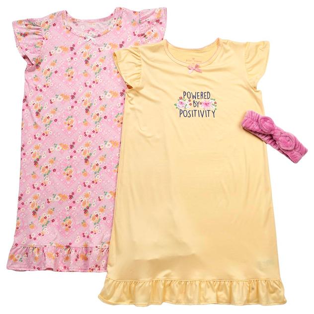 Girls (8-14) Betsey Johnson Paisley Positivity 2pk. Nightgowns