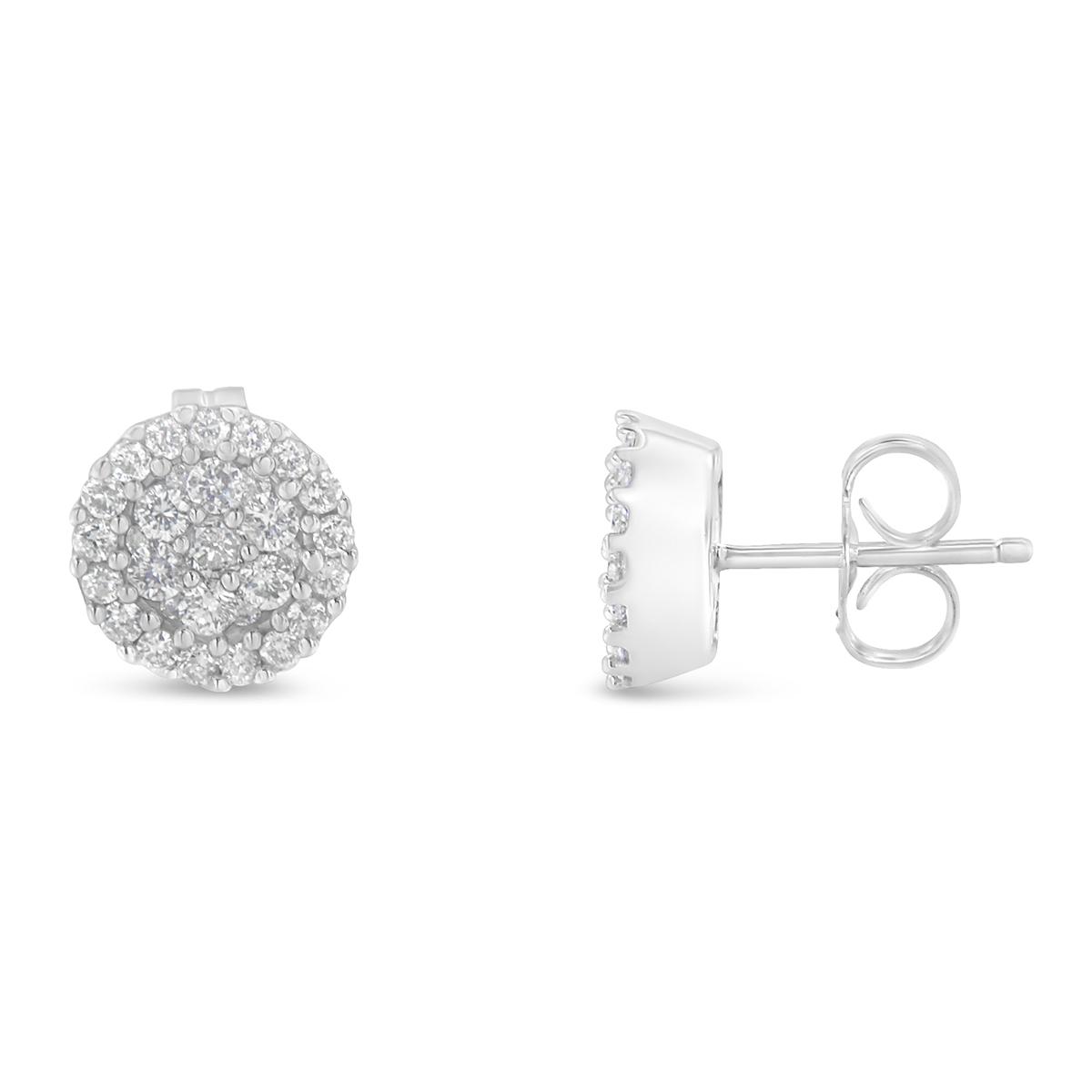 Diamond Classics™ 1/2ctw. Diamond Floral Cluster Stud Earrings