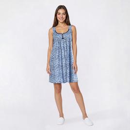 Womens Rene Rofe Sleeveless Ditsy Floral Lace Trim Henley Chemise