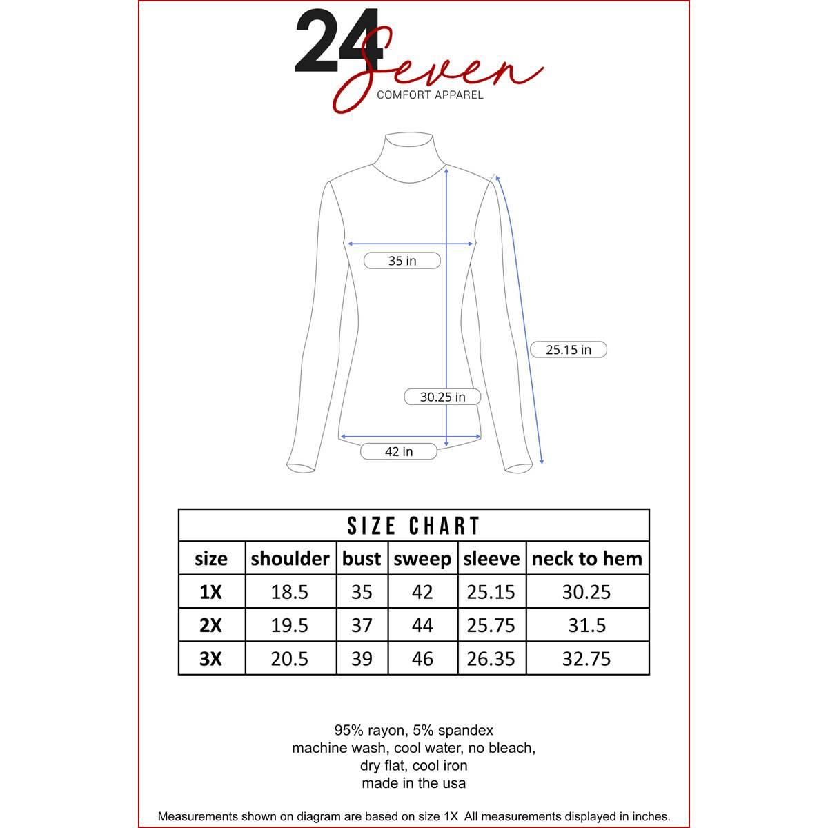 Womens 24/7 Comfort Apparel Classic Long Sleeve Turtleneck