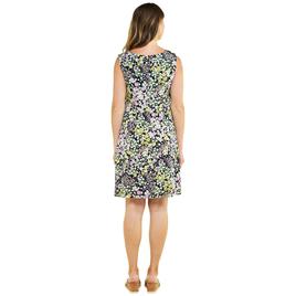 Womens Connected Apparel Sleeveless Floral Pocket A-Line Dress