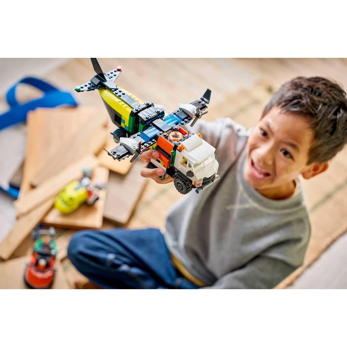 LEGO® City Airplane Service Truck & Hovercraft Building Kit