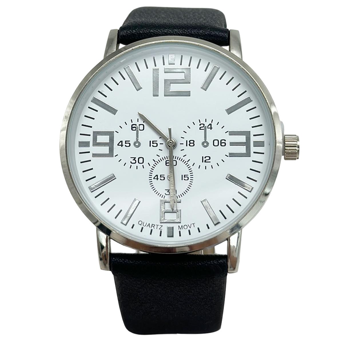 Mens White Easy Read Subdial Quartz Watch - MWPU07BV