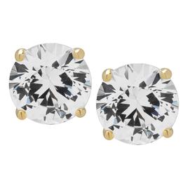 Gianni Argento 14kt. Lab White Sapphire Round Stud Earrings