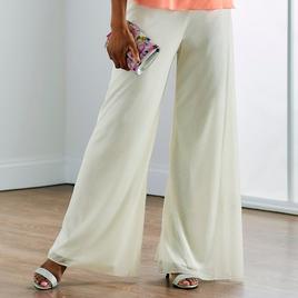 Womens MSK Glitter Mesh Wide Leg Palazzo Pants