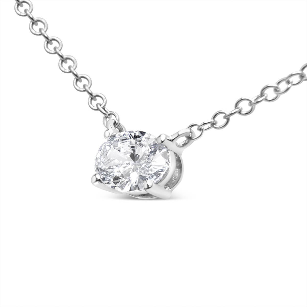 Haus of Brilliance 1/2ctw. Lab Grown Diamond East West Pendant